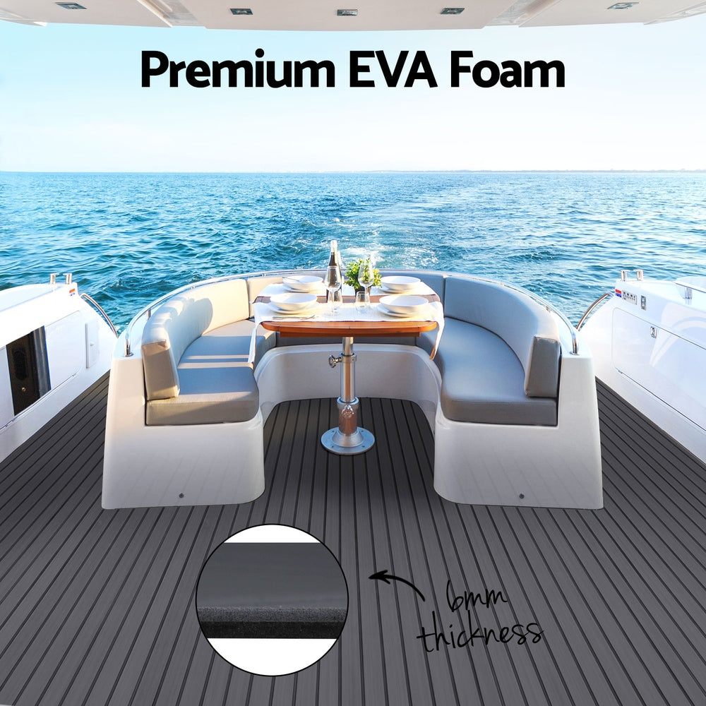 Seamanship 25–27ft Boat Cover + EVA Foam Flooring Bundle | Trailerable 600D Marine Cover & Non-Slip Decking Mat