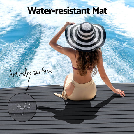 Seamanship 23–25ft Boat Cover + EVA Foam Flooring Bundle | Trailerable 600D Marine Cover & Non-Slip Decking Mat