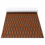 Seamanship EVA Foam Boat Flooring Decking Mat 240x90cm 6mm Diamond Brown