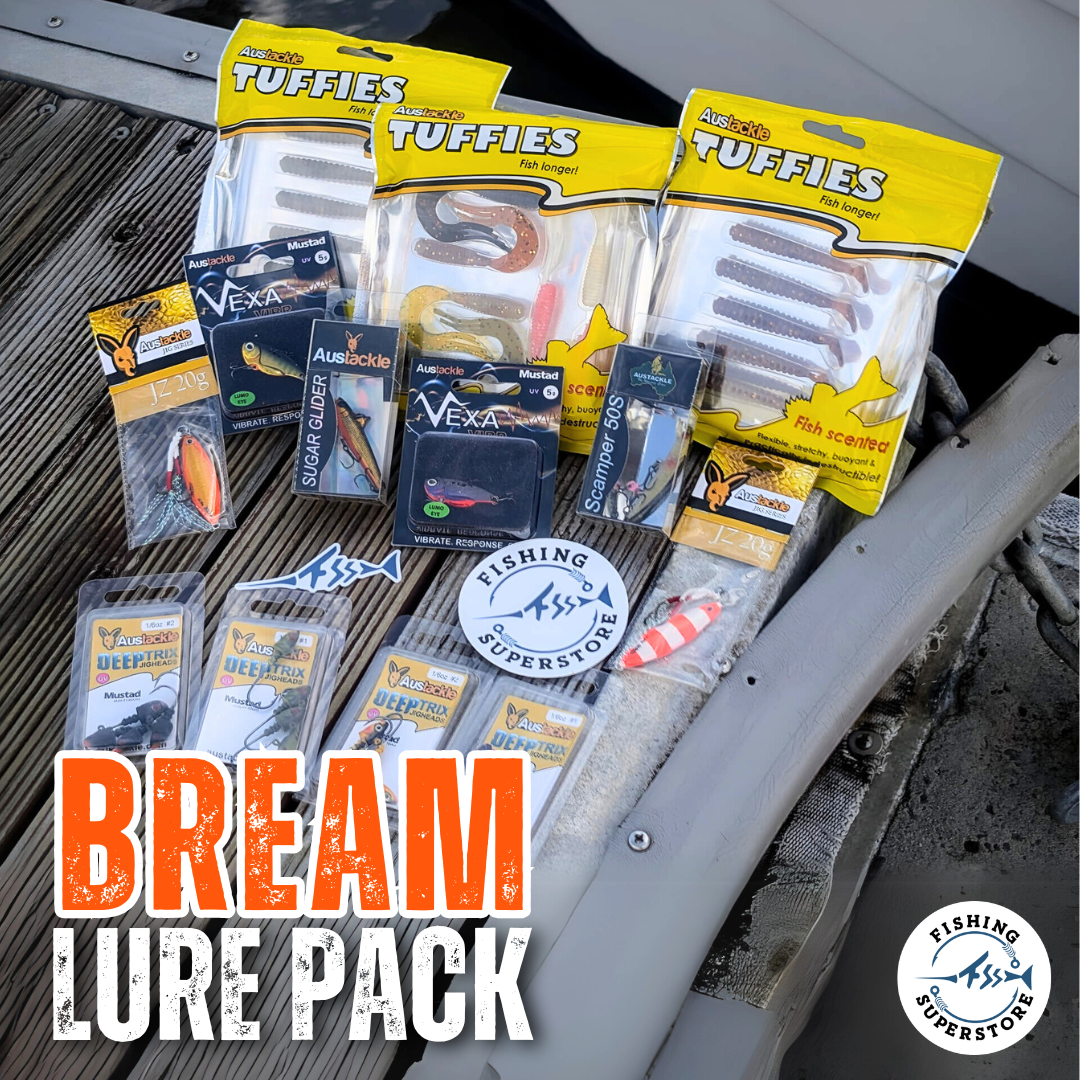 Bream Lure Pack - 40 x Specialised Bream Lures including Soft Plastics, Jigheads, Jigs, Vibes and Hardbody Lures