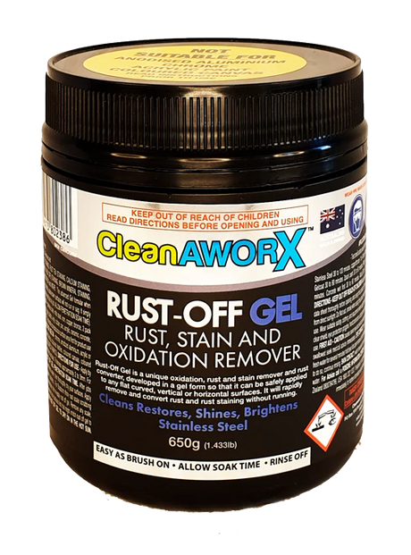 CleanAWORX Rust OFF Gel Rust Remover and Gel Rust Converter 650g - 500ml