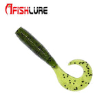 Curl Tail Grub Soft Plastic Fishing Lure 65mm 10pc-bag