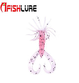 75mm Bearded Dual Curl Tail Grub Lure 75mm 2.9g 6pc-pack