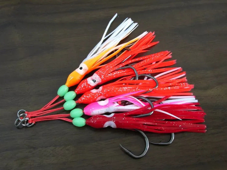 Inchiku Pre-Rigged Octopus Jig Assists 13cm