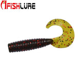 25mm Curl Tail Grub Soft Plastic Lure 1.2g, 12pc