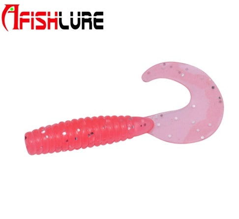 25mm Curl Tail Grub Soft Plastic Lure 1.2g, 12pc