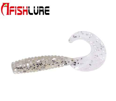 25mm Curl Tail Grub Soft Plastic Lure 1.2g, 12pc