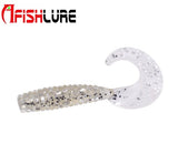 25mm Curl Tail Grub Soft Plastic Lure 1.2g, 12pc