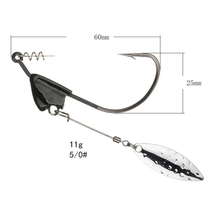 Lurelock Weedless Sequin Jig Head 3pc