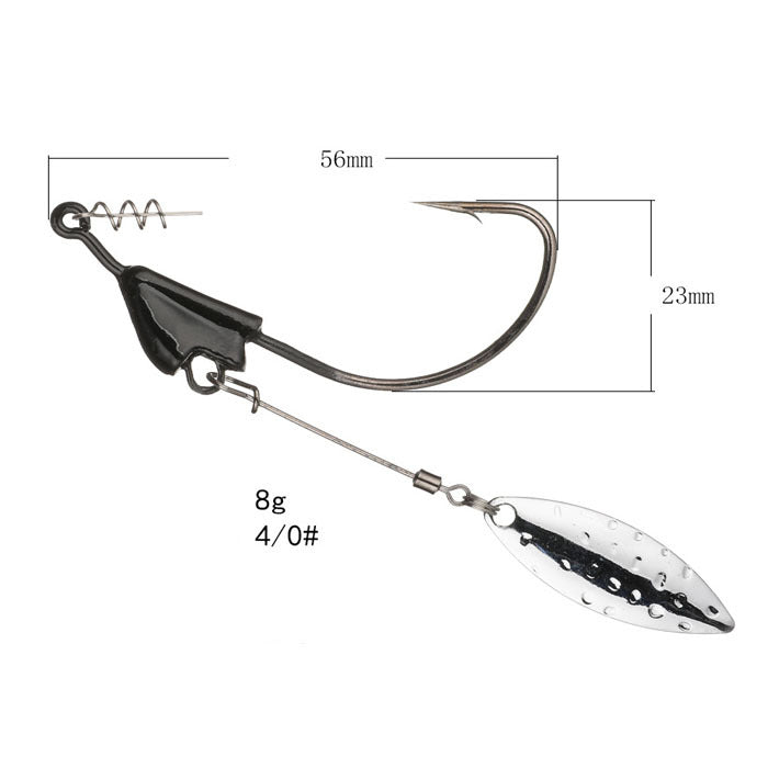 Lurelock Weedless Sequin Jig Head 3pc