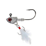 Fish Head Feathered Treble Hook 3 Pack 48mm 15g