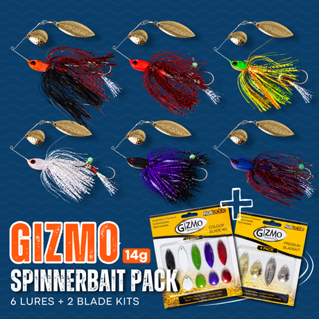 Austackle GIZMO Spinnerbait Pack – 14g (8-Piece Pack)