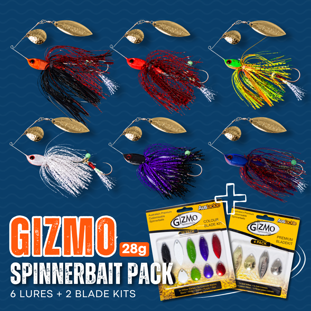 Austackle GIZMO Spinnerbait Pack – 28g Big Fish Edition (8-Piece Pack)