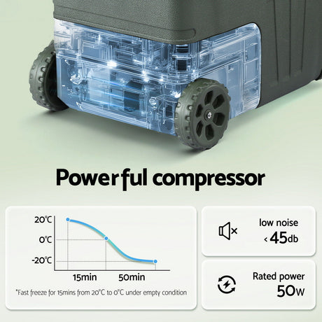 Portable Fridge 50L Camping Bar Fridges Freezer 12V/24V/240V