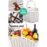 Alfresco 2 Person Picnic Basket Set Insulated Blanket Bag