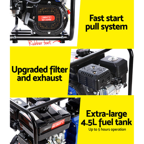 Giantz Petrol Water Pump 3" High Flow Transfer Fire Fighting Irrigation