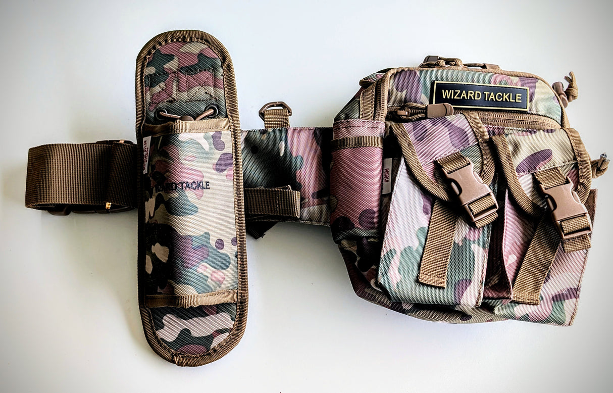 Wizard Tackle Camo Pack, Rod holder and Utility Belt