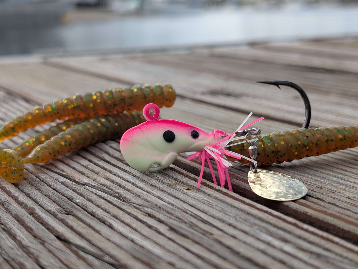 GIZMO Crustacean BIG Fish Edition - 28g 7/0 + FREE Tuffies Large Paddleworms