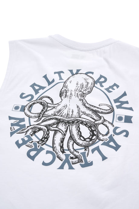 Salty Crew - TENTACLES MUSCLE TANK - White