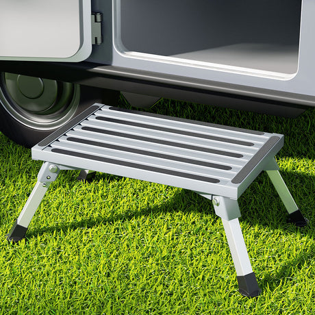 Weisshorn Caravan Step Folding Aluminium Step Ladder Stool