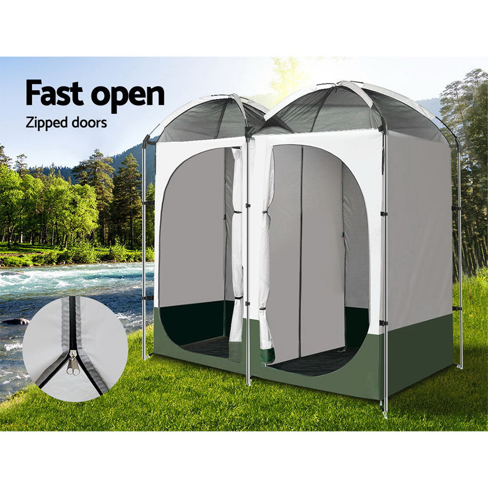 shower and toilet tent Weisshorn Double Camping Shower Toilet Tent Outdoor Portable Change Ro