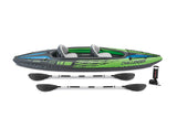 Intex Challenger K2 Inflatable Kayak: 2-Person, 2.6m Sporty Design with Adjustable Seats, Aluminium Paddles & High-Output Pump, Lakes & Mild Rivers