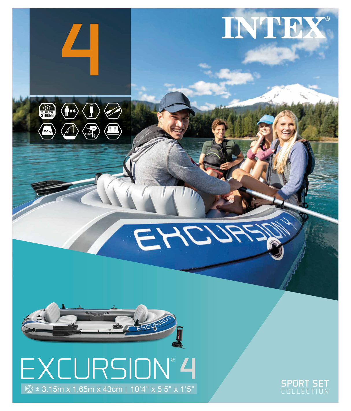 Intex Excursion 4 Boat Set 68324