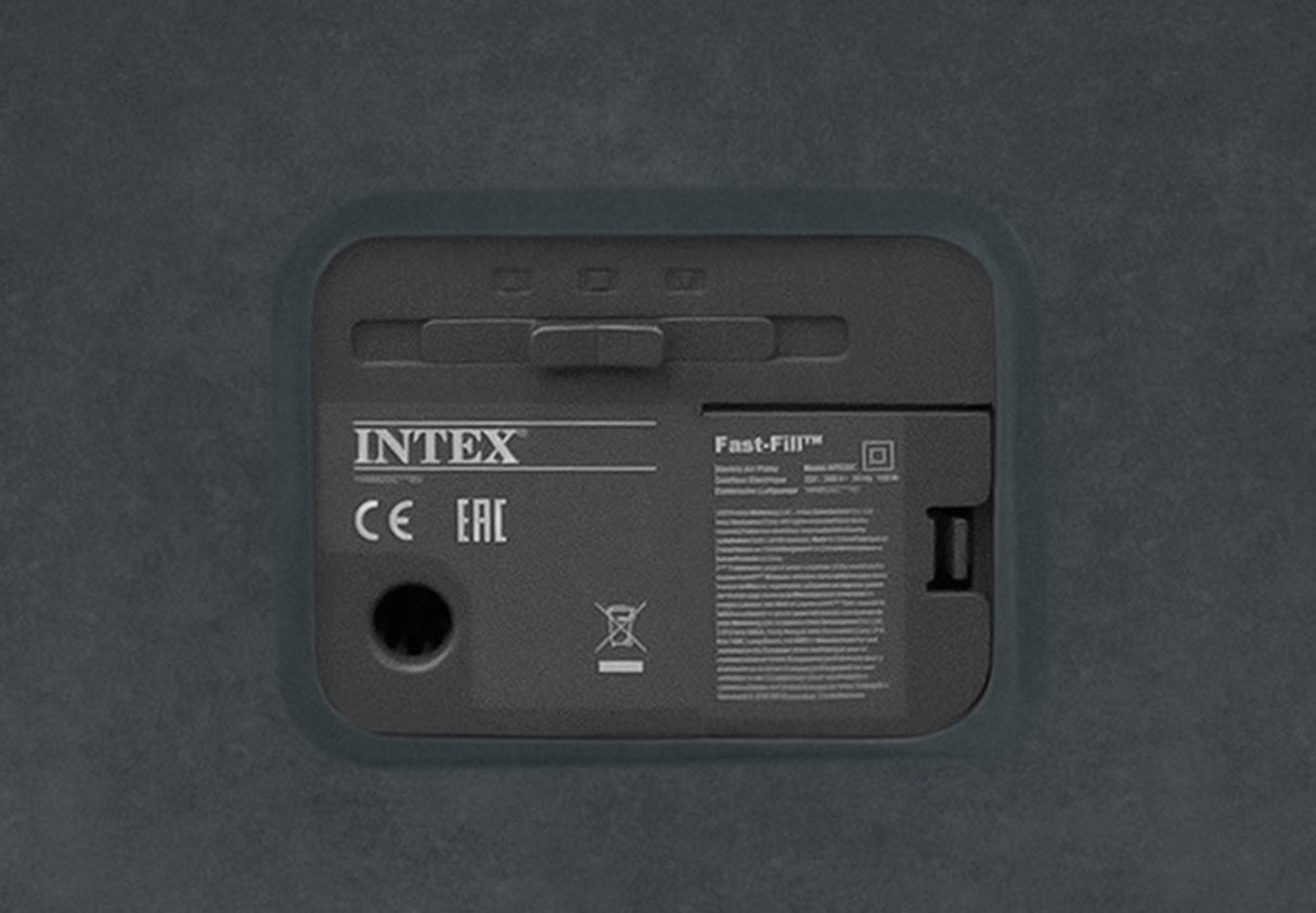 INTEX Queen Dura-Beam Comfort Plush Air Mattress w/ Built-In USB Electric Pump 64418