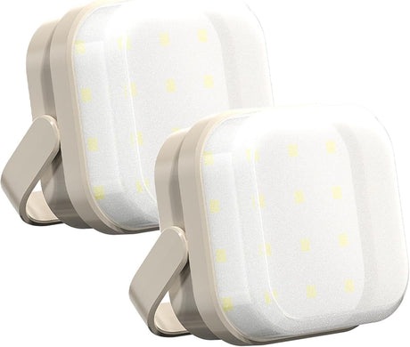 2-Pack LED Night & Emergency Lights - Mini Portable with 3 Modes for Home, Bedrooms, Power Outages & Backup, Outdoor Travel, Camping, Barbecue