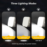 2-Pack LED Night & Emergency Lights - Mini Portable with 3 Modes for Home, Bedrooms, Power Outages & Backup, Outdoor Travel, Camping, Barbecue