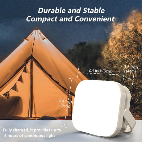 2-Pack LED Night & Emergency Lights - Mini Portable with 3 Modes for Home, Bedrooms, Power Outages & Backup, Outdoor Travel, Camping, Barbecue