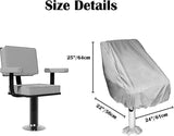 2-Pack Waterproof Boat Seat Covers — Pedestal, Pontoon & Captain Chairs (210D Oxford, UV-Resistant)