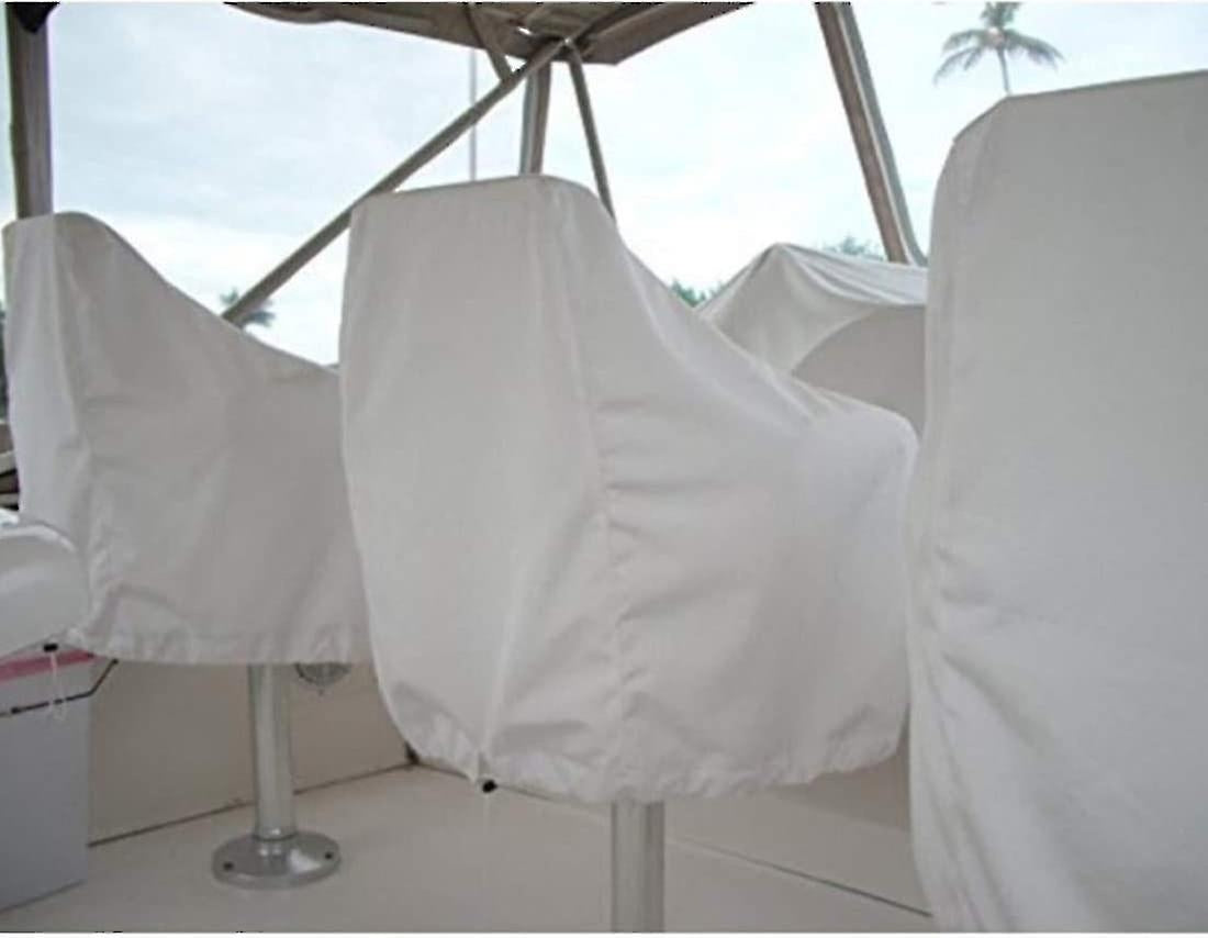 2-Pack Waterproof Boat Seat Covers — Pedestal, Pontoon & Captain Chairs (210D Oxford, UV-Resistant)