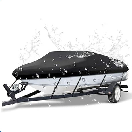 20-22ft Boat Cover Trailerable Marine Grade 600D Black