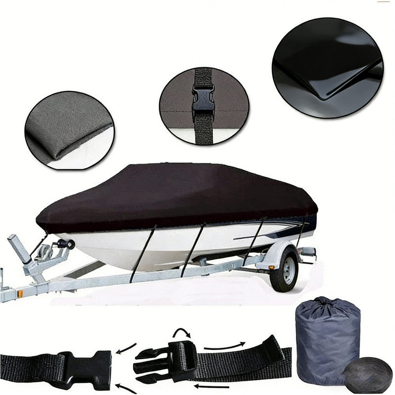 20-22ft Boat Cover Trailerable Marine Grade 600D Black