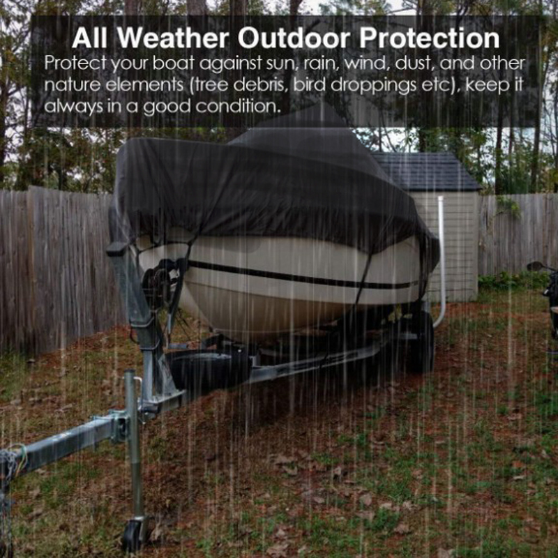 20-22FT：700cm x 320cm Boat Cover Trailerable Marine Grade 210D grey