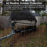 20-22FT：700cm x 320cm Boat Cover Trailerable Marine Grade 210D grey
