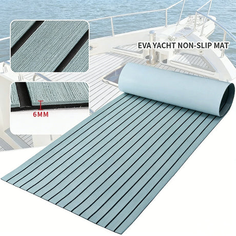 EVA Foam Boat Flooring Mat Decking Sheet 240*30*0.6cm Light Grey