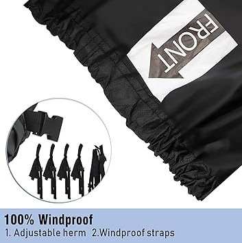 12-14ft Boat Cover Trailerable Marine Grade 600D Black