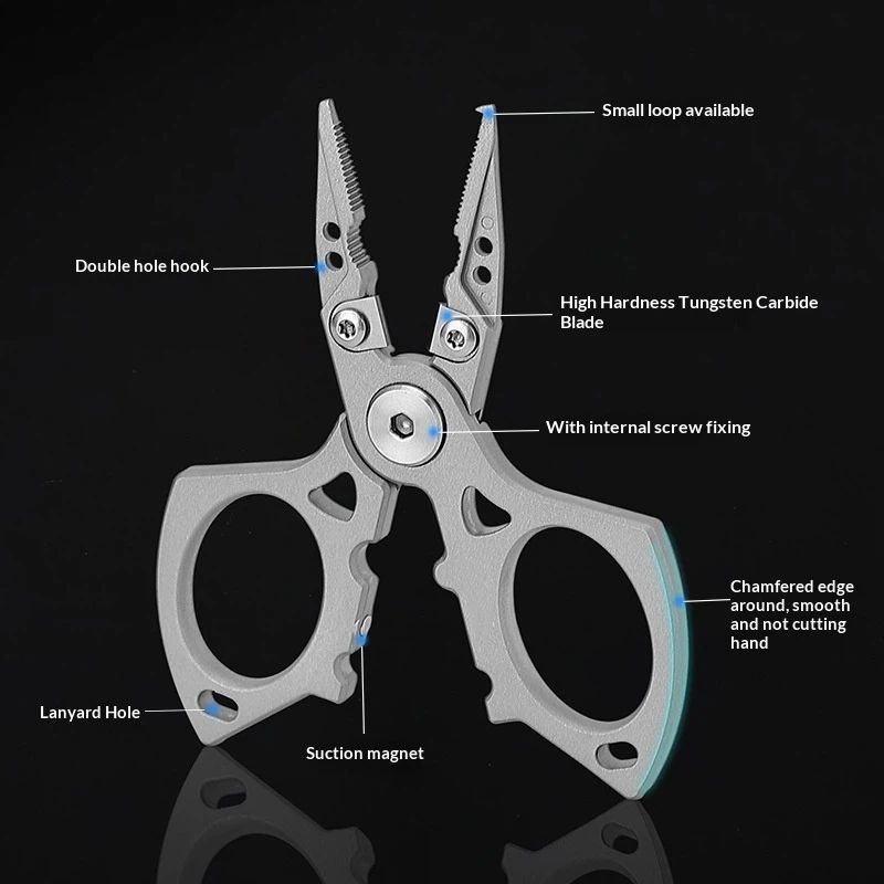 Stainless Steel Fishing Pliers with Split Ring, Fish Hook Remover