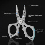 Stainless Steel Fishing Pliers with Split Ring, Fish Hook Remover