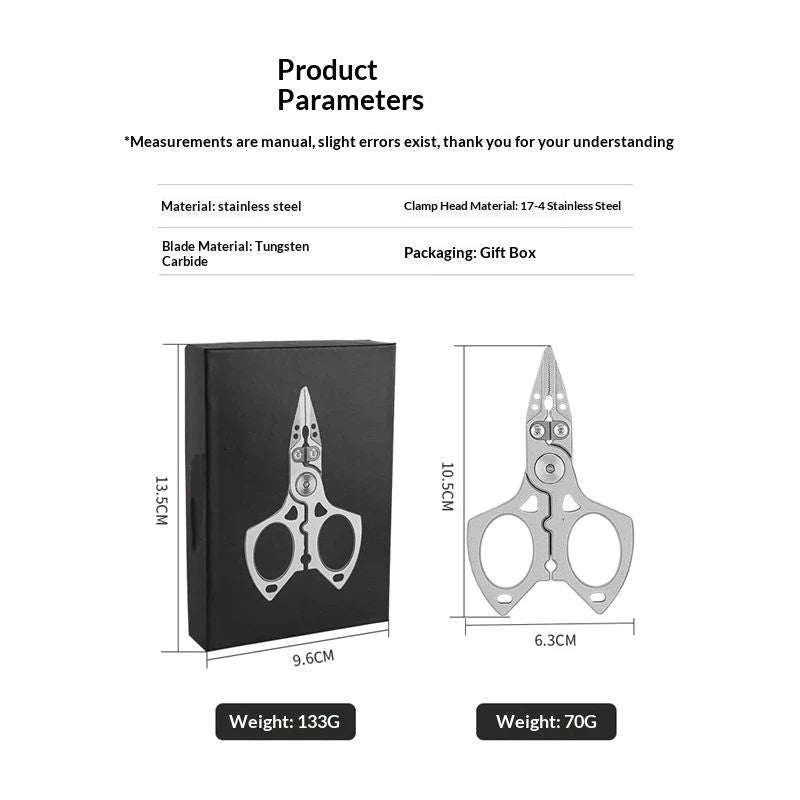 Stainless Steel Fishing Pliers with Split Ring, Fish Hook Remover