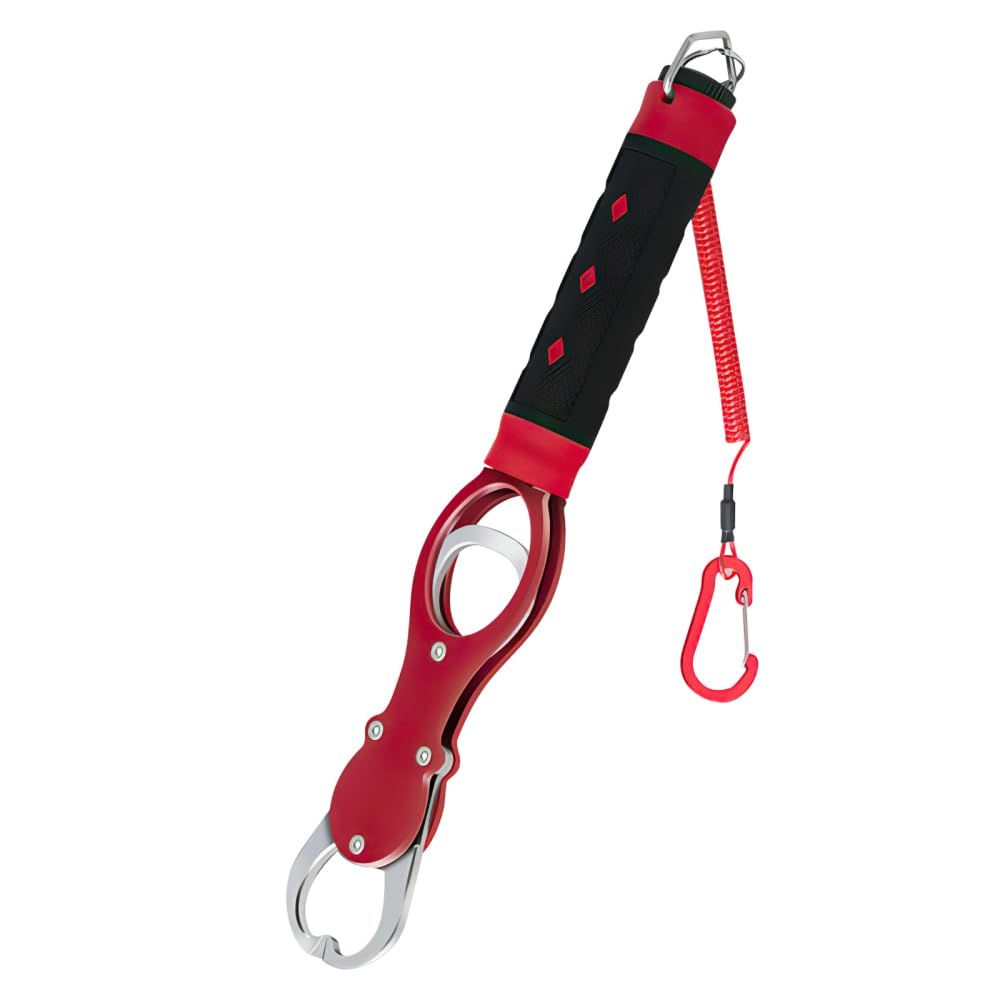 Aluminum Alloy Fish Lip Gripper with Scale| Red