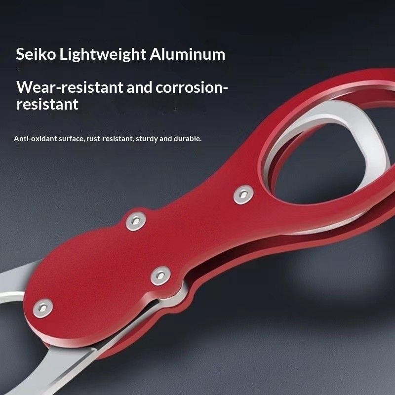 Aluminum Alloy Fish Lip Gripper with Scale| Red