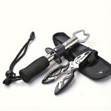 Fishing Tool Kit, Fish Gripper Stainless Steel Fish Plier with Carry Bag for Fresh and Saltwater Fishing