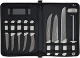 Starrett Pro Angler 11-Piece Fish & Game Knife Set: Stainless Steel Fillet, Boning & Butchering Knives with Zip Carry Case (White)