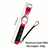 Aluminium Alloy Fish Control & Weighing Tool – Curved Jaw Anti-slip Lock, 18KG Instant Reading Scale | Blue