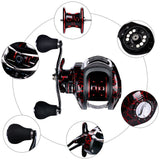 High Speed 18+ Baitcasting Reel Angler's Choice | Smooth Black Finish (DW121R right hand)