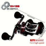 High Speed 18+ Baitcasting Reel Angler's Choice | Smooth Black Finish (DW121L left hand)