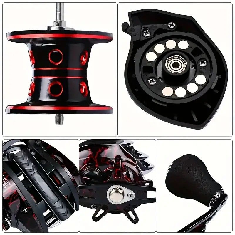 High Speed 18+ Baitcasting Reel Angler's Choice | Smooth Black Finish (DW121L left hand)